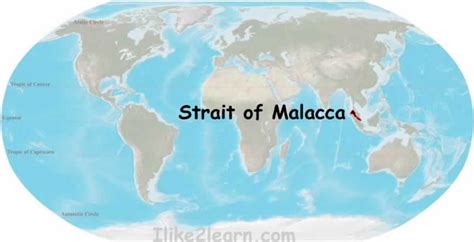 Strait Of Malacca On World Map