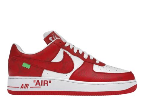 Louis Vuitton Nike Air Force 1 Low By Virgil Abloh White Red