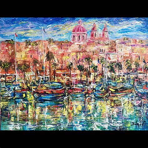 At Malta Harbor 22'' x 28'' - Duaiv