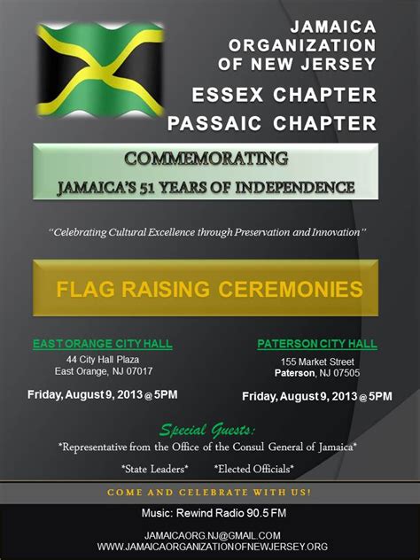 Jamaican Independence Flag Raising at East Orange City Hall | West Orange, NJ Patch