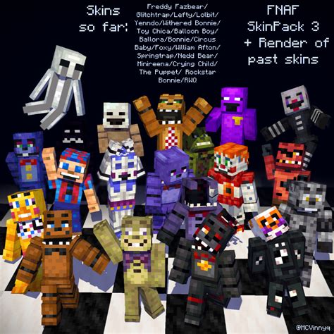 Heyo! I made even more miscellaneous Minecraft FNAF skins! Here is a render including the 10 new ...