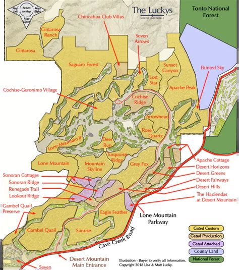 Desert Mountain Map - The Luckys North Scottsdale