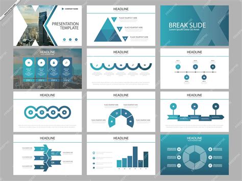 Premium Vector | Blue Abstract presentation templates Infographic