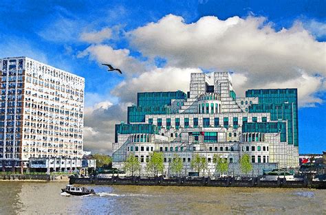 MI6 HQ at Vauxhall Cross Mixed Media by Peter Allen - Pixels