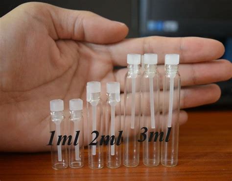1ML/2ML /3ML Empty Liquid Sample Glass Bottle Perfume Vials Empty Tubes DHL Free 5ml Perfume ...