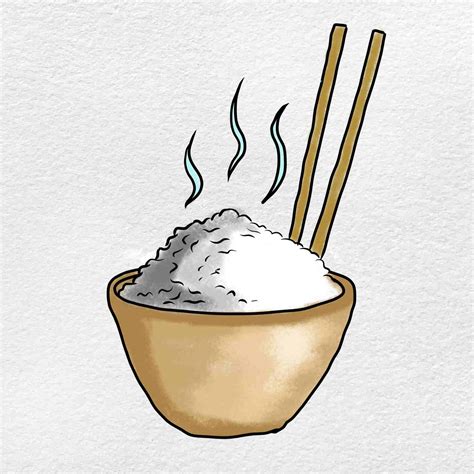 How to Draw Rice - HelloArtsy