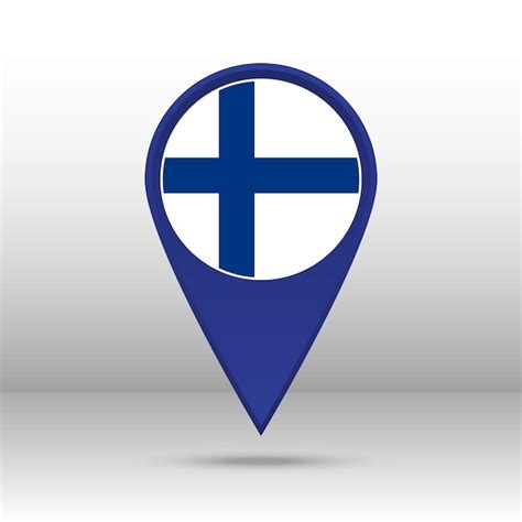 Premium Vector | Map pin finland flag vector