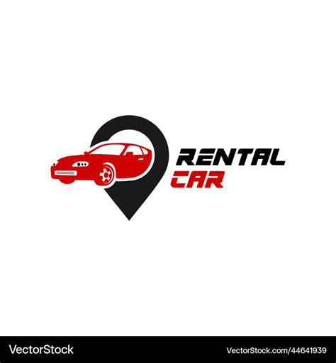 Car rental logo design Royalty Free Vector Image