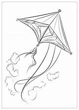 Kite Coloring Pages  Fun & Free Printable Templates For All Ages sketch template