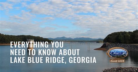 Lake Blue Ridge, Georgia - Fishing, Boating & Fun! - Blue Sky Cabin Rentals