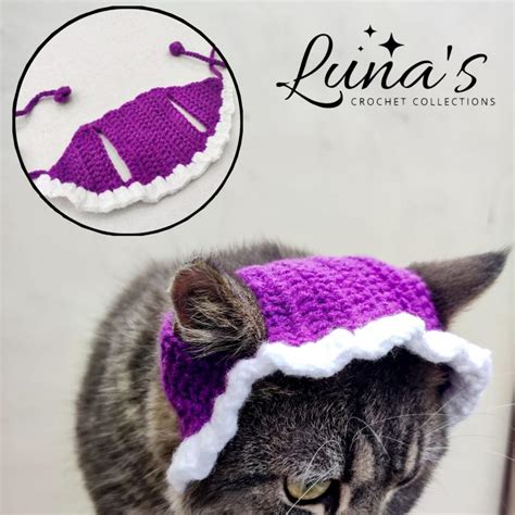 CROCHET CAT HAT, Pet Supplies, Homes & Other Pet Accessories on Carousell