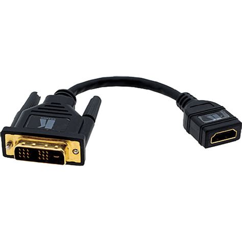 Kramer DVI-D Male to HDMI Female Adapter Cable (1 ft) ADC-DM/HF