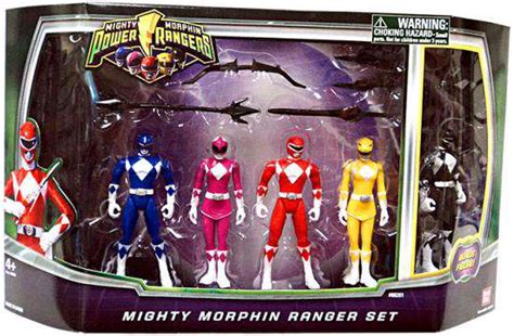 Power Rangers Mighty Morphin Mighty Morphin Ranger Set 4 Action Figure ...