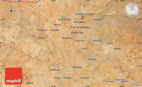 Satellite Map of Mafikeng