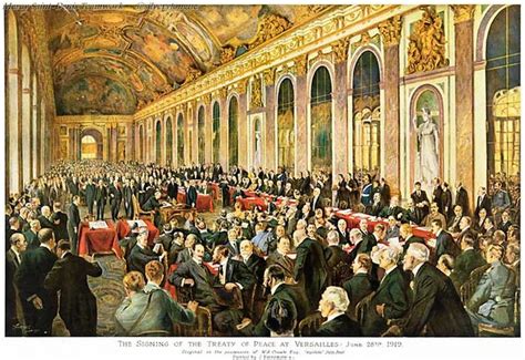 The Hall of Mirrors on the Evening of the Signature of the Treaty of ...