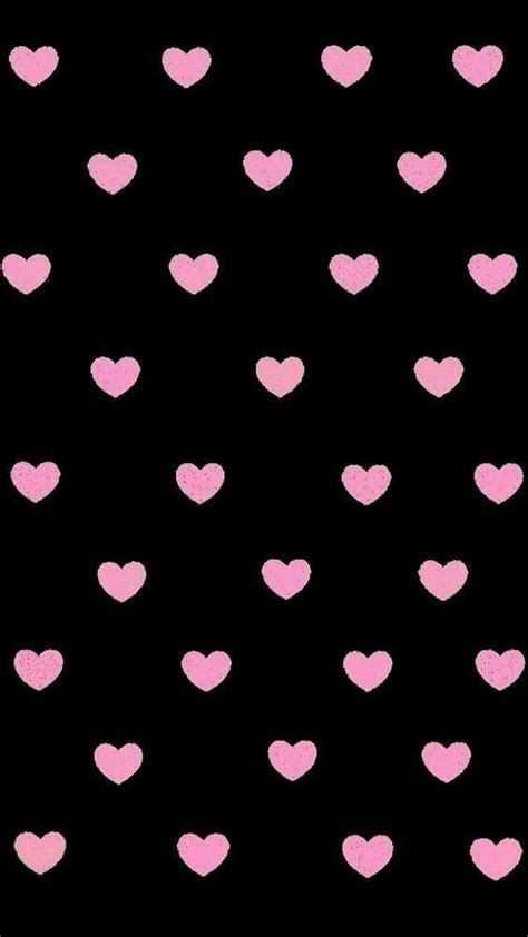 Pink And Black Hearts Wallpaper