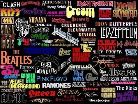 Classic Rock Bands Collage | Books & Movies & Series & Music | Pinterest