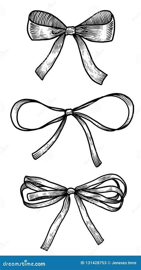 Bow, Ribbon Illustration, Drawing, Engraving, Ink, Line Art, Vector ...