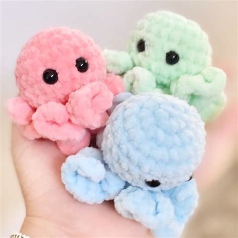 Baby Octopus Amigurumi Crochet Pattern no Sew PDF Digital - Etsy UK