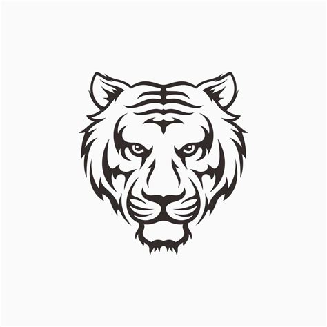 Awesome tiger head logo design vector illustration 7619689 Vector Art ...