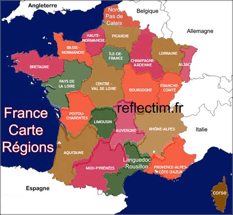 France carte région - Voyages - Cartes