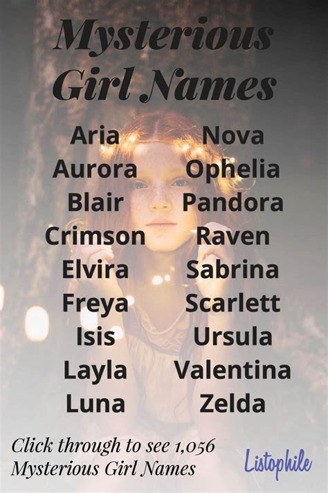 Enigmatic Girl Names