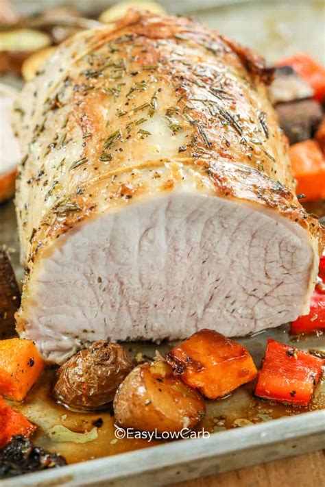 This easy roasted pork loin is full of juicy flavor. It's the perfect low carb keto main dish ...