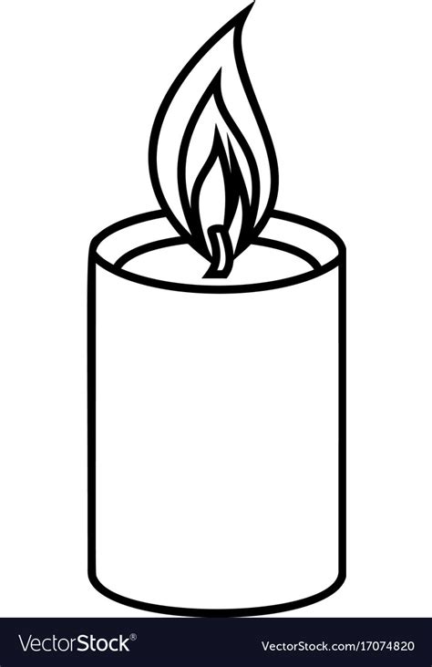 Romance candle icon outline style Royalty Free Vector Image