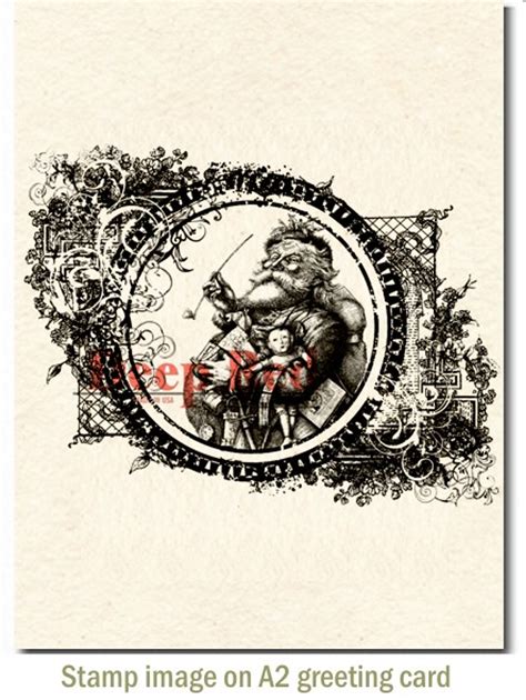 Vintage Santa Rubber Cling Stamp