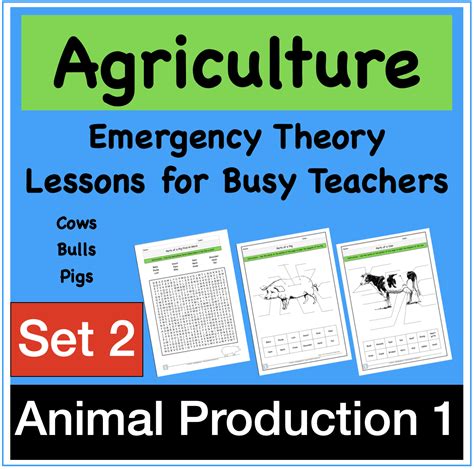 Lessons for Busy teachers - Animal Production 1 - Set 2 | Made By Teachers