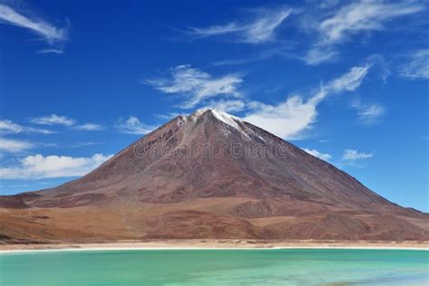 Volcano Licancabur and Laguna Verde Stock Photo - Image of landscape ...