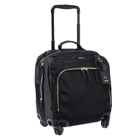 Tumi Black Nylon 4 Wheeled Carry-On Luggage Bag For Sale at 1stdibs