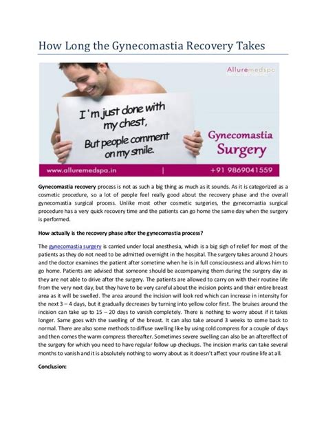 How Long the Gynecomastia Recovery Takes