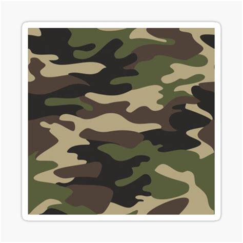 "Camouflage (Camo) Print Traditional Army Military" Sticker for Sale by Designs by Kool Kat ...