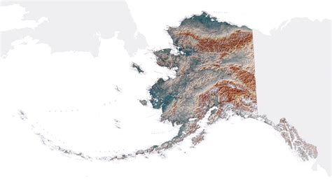 Large detailed topographical map of Alaska state. Alaska state large ...