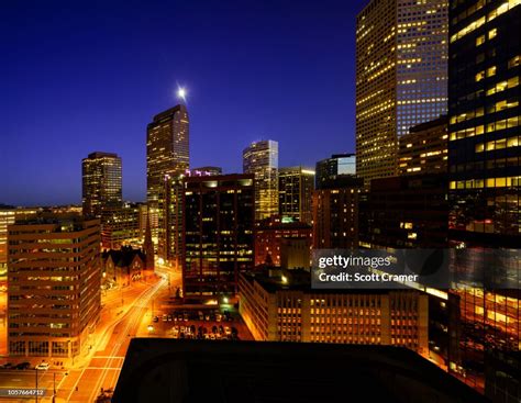 Denver City Skyline At Night High-Res Stock Photo - Getty Images