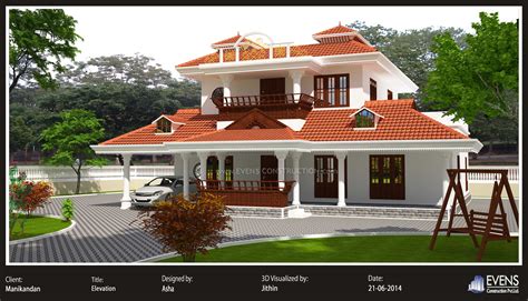 Village House Front Design Indian Style : Kerala Fachadas Sandeep Sencillas Fashadas Katabara ...