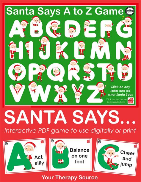 Santa Says Interactive Game - Your Therapy Source