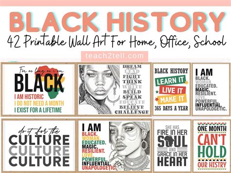 Black History Month Posters Black Woman Wall Art Black - Etsy