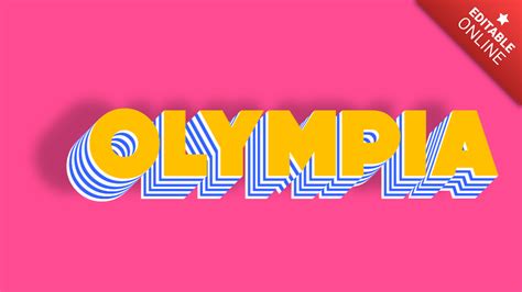 Olympia | Yellow Blue 3D | Text Effect Generator