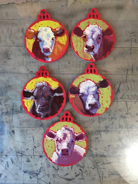 Cow Christmas Ornaments - PrairieWifeinHeels.com