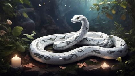 Premium AI Image | A Hyperrealistic Beautiful White Snake Wallpaper