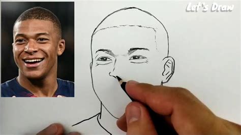 ASMR DRAWING kylian mbappe from psg football club - YouTube