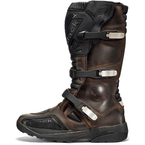 BLACK REBEL ADVENTURE Waterproof Motorcycle Boots Touring Leather ...