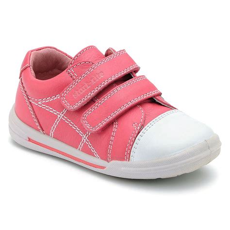 Flexy-Soft Milan Pink Leather Girl's Velcro Shoe