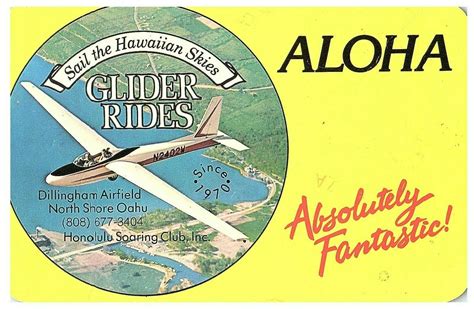 Glider Rides Dillingham Airfield North Shore Sail Hawaiian Skies ...