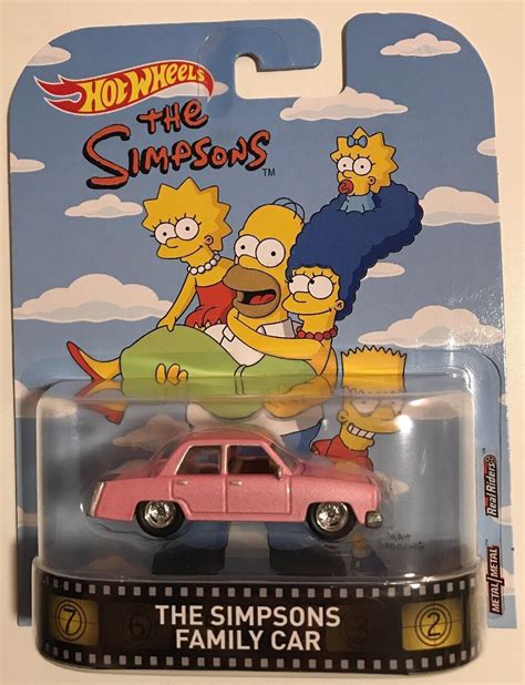 Hot Wheels The Simpsons Family Car Pink Homer Mattel Diecast Real Riders New OOP | Hot wheels ...