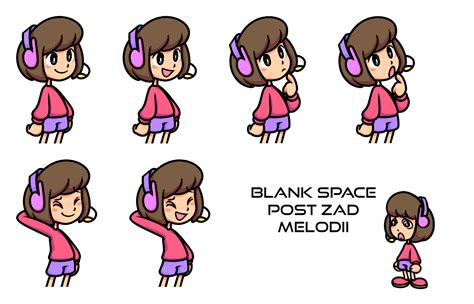 The Spriters Resource - Full Sheet View - Scratchin' Melodii - Melodii (Portraits, Early Version)