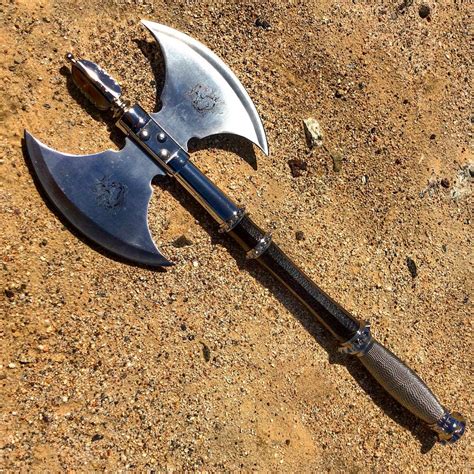 Defender 21" Medieval Double Blade Stainless Steel Axe With Wall Plaqu – HuntingCrossbows.co.uk