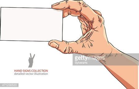 Hand Showing Business Card, Detailed Vector Illustration. Stock Vector ...